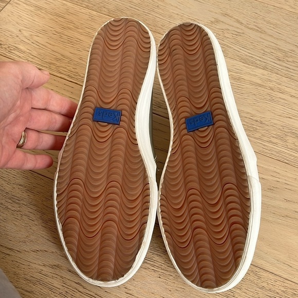 KEDS Double Decker Slip On Sneaker Perforated Faux Leather Perforated Metallic - Picture 13 of 15